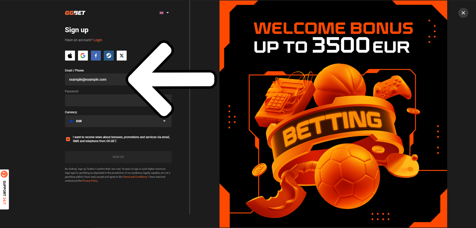 Укажите актуальный личный номер телефона - GGBet Беларусь